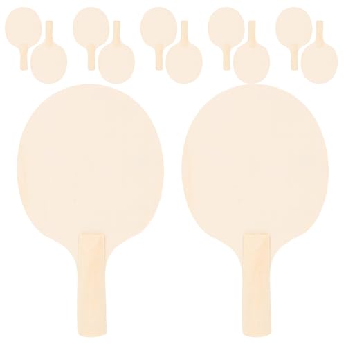 Raquettes de tennis de table en bois brut 25x15 cm contre l'ennui des enfants