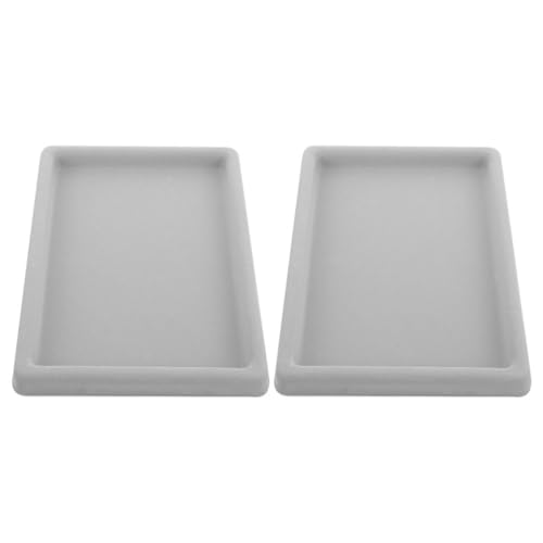 VILLFUL Vassoio Portagioielli Impilabile da 2 Pezzi Coperchio, Organizer per Collane, Braccialetti e Orecchini, Salvaspazio per Cassetti e Esposizione Gioielli Casa