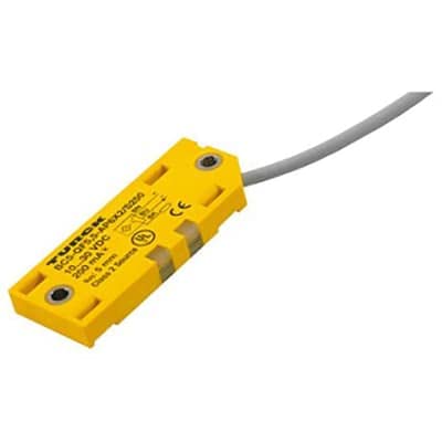 TURCK BC10-QF5.5-RP6X2 (2620126), 10-30 VDC, 10MM Range, 2 LEDs, 2 Meter Cable, 5.5MM Size, CAPACITIVE, EMBEDDABLE, Normally Closed, PNP (SOURCING), Rectangular Plastic HOUSING, Sensor