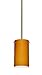 Besa Lighting 1TT-440480-LED-SN 1X6W Gu24 LED Stilo 7 1Tt Pendant with Amber Matte Glass, Satin Nickel Finish