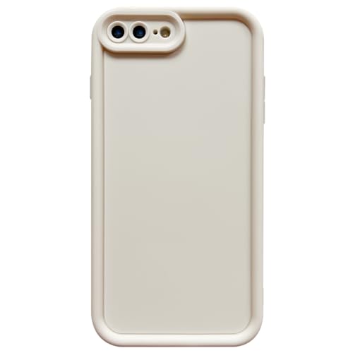 Image of Puxicu Slim Case for iPhone 8 Plus, Enhanced Camera Protection, Shockproof Skin-Friendly Touch Soft Case Cover for iPhone 7 Plus Phone 5.5 inch, White