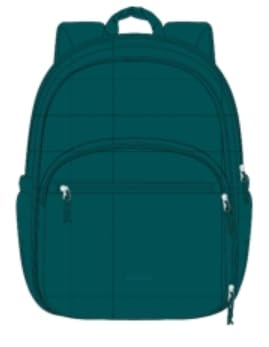 Image of BAGSMART College Laptop Backpack, Travel Backpack for Women, Quilted Airline Approved Carry On Backpack Fits 17.3 Inch Laptop, Personal Item Travel Bag, Ink Green