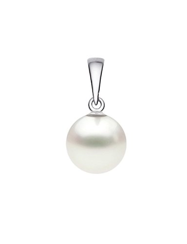 14k Gold AAAA Quality Japanese White Akoya Cultured Pearl Pendant for Women - PremiumPearl