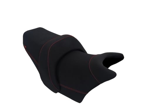 Housse de selle compatible Yamaha V-Max 1200 1985-2007 moto noire coutures