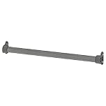 ZR SOLUTIONS KOMPLEMENT PAX Wardrobe Clothes Rail, White/Dark Grey Easy to Install Steel Bar with Brackets, Hanging Storage Solution (50cm, Dark Grey)