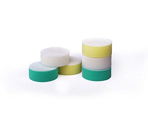 Image of Maxshine 2 inch Hook and Loop Foam Polishing Pads Kit - Specially Designed for Polishing Small Areas, Comes with 6 Piecess of Pads for Cutting, Polishing, Finishing (2 Pieces Each)