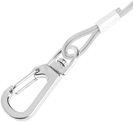 Andiker Parrot Flying Rope, 5 Meters Parrot Foot Chain Flying Training Leash OutdoorAnti-Bite Elastic String Training Harness for Agapornis Fischeri Cockatiels Starling Birds (white)