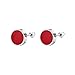 New 2026 210Fr S925 Silver Fashion Trendy Simple Design Retro Red Round Screw Ball Earrings Charrm Party for Women Hers Jewelry Gift Accessories Creative Jewelry Fashion Accessories Creative Gift