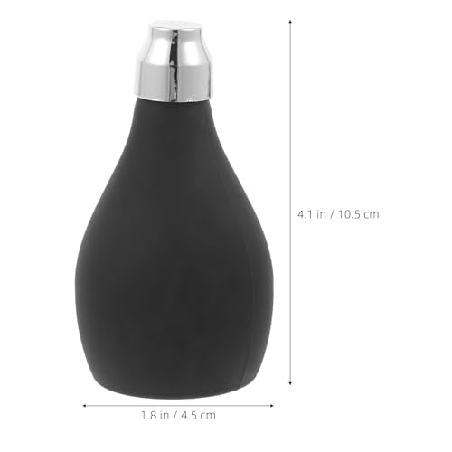 HOOWIFFY Botella Rociadora de Polvo Seco Recargable Negra, Pulverizador Portátil para Barbería y Cuidado Personal, Envase Rellenable para Polvos Talco, Control de Aceite y Uso en Salones - imagen 2