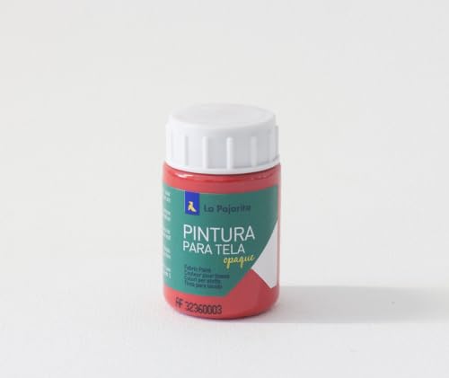 Pintura para Tela Opaque To 06 Rojo 35ML La Pajarita, Pintura de aplicación directa sobre tela