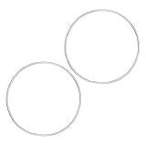 Taille idéale pour la décoration : avec un diamètre de 350 mm, ces supports ronds pour couronnes offrent un espace généreux pour les créations en macramé argenté, les projets de broderie et les couronnes