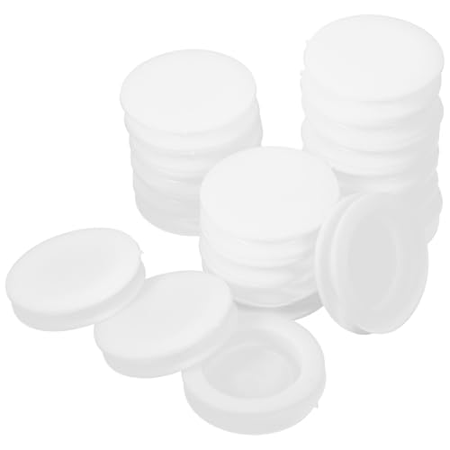 ULTECHNOVO Tapones para Huchas 20 Unidades Pvc Color Claro 42 Mm Exterior 33 Mm Interior Tapas de Enchufe para Caja de Ahorro Tapón Redondo Reemplazo para Tope Inferior Usos Industriales
