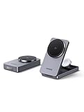 UGREEN Qi2 15W Carregador Sem Fio 3 em 1 MagFlow Certificado, Suporte de Carregamento Dobrável MagSafe Compatível com iPhone 17/16/15/14/13/12, AirPods 4/3/2/Pro, iWatch