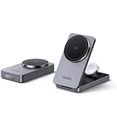 UGREEN Qi2 15W Carregador Sem Fio 3 em 1 MagFlow Certificado, Suporte de Carregamento Dobrável Ma...