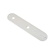 Plated steel control plate Two control-knob holes Dimensions: Length 6.27", Width 1.26", Thickness 0.05" Mounting screws included