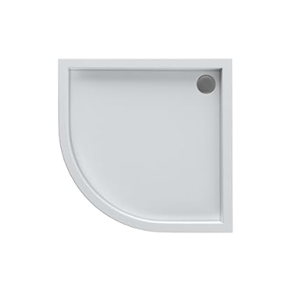 Sellon24® Duschwanne aus Acryl inkl. Styroporträger weiß Duschtasse Viertelkreis hochglanz antibakteriell 80 x 80 Bau-Höhe 16cm – Bild 5