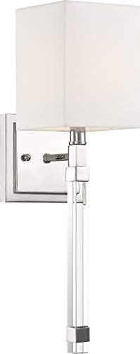 Nuvo 60/6682 Tompson 1 Light Wall Sconce,Polished Nickel