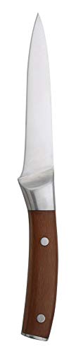 BERGNER Wolfsburg - Couteau multisusse de 12,5 cm - Fabriqué en acier inoxydable - Haya Wooden Wooden Handle - Convient au lave-vaisselle
