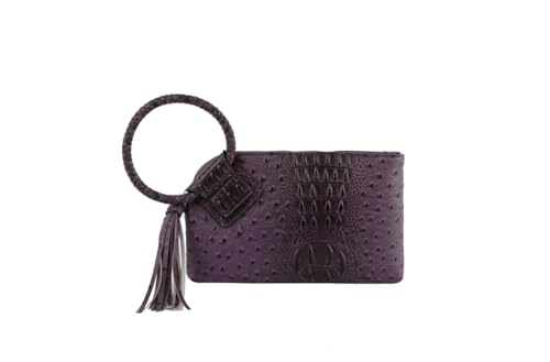 Womens Clutch Purse Wristlet Wallet Evening w/Hand Strap Casual Formal Vegan Leather - Metro Muse (OST-Purple)