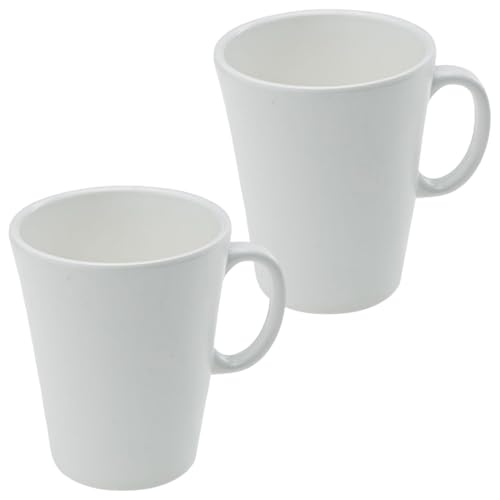 Sicignano | Tazza Latte in Melamina Bianca 8,5x10h cm - Resistente, Leggera e Pratica per Colazione e Bevande | Elegante e Compatta per Colazioni e Catering (2)