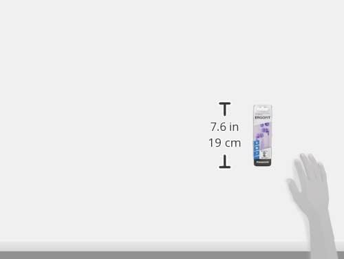 Panasonic ErgoFit Wired Earbuds With Microphone, 3.5mm Jack Wired Headphones with Mic and Call Controller, Ergonomic Custom-Fit Earpieces (S/M/L), for Phones and Laptops - RP-TCM125-V (Purple) Violet S/M/L Included With Mic image 8 of 8 B00E4LGTVU