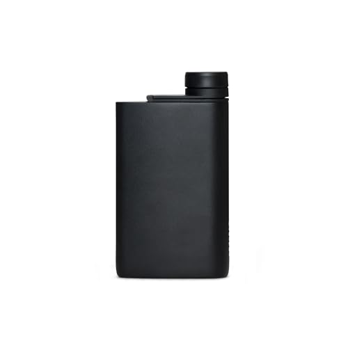 MiiR Aero Flask Classic Durable Stainless Steel Wide Mouth, 8oz Black - Features Ergonomic Design & Attached Hatchback Cap for Easy Refills on the Go