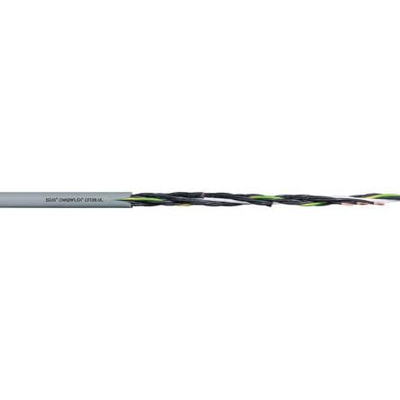 igus chainflex CF130.UL Steuerkabel, 3-adrig x 1.5 mm² Grau / 21 A, 25m, 15 AWG, Ungeschirmt, Packung a 25 Meter