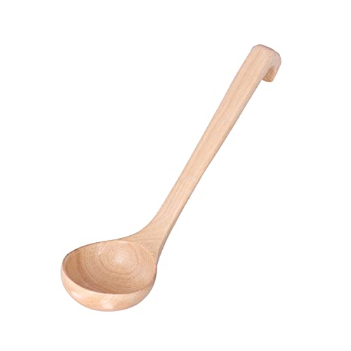 Suppenkelle aus Holz, Großer Suppenlöffel Suppen Servierlöffel Kochkelle mit Langem Griff zum Rühren, Portionieren, Servieren von Suppen, Hot Pot