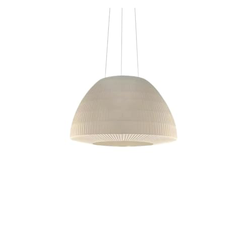 Lustre en tissu moderne salon lampe suspendue beige D60cm luminaire salle à manger chaud