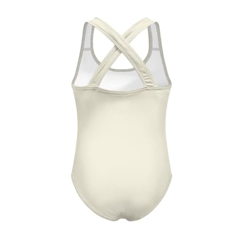Image of WELLFLYHOM Girls Bathing Suits Size 5-14 One Piece Cross Back Swimsuit Sleeveless Full Coverage Swimwear for Beach Swimming