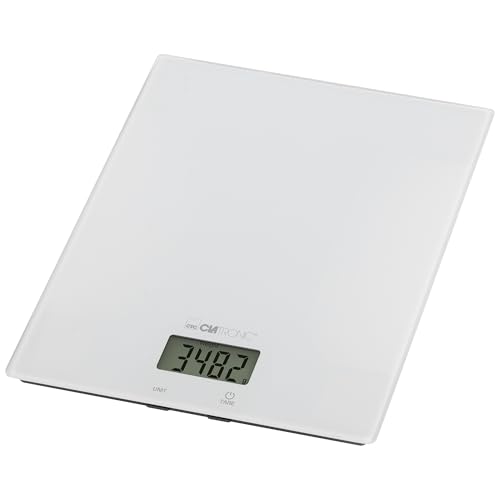 Clatronic® Küchenwaage digital | hohe Präzision | 1g Schritte | bis zu 5kg | Zuwiegefunktion | stabiles Glas | gr, lb:oz, ml + Cup Einheit | digitale Küchenwaage | Waage Küchenwaage KW 3820 weiß Clatronic® Küchenwaage digital | hohe Präzision | 1g Schritte | bis zu 5kg | Zuwiegefunktion | stabiles Glas | gr, lb:oz, ml + Cup Einheit | digitale Küchenwaage | Waage Küchenwaage KW 3820 weiß