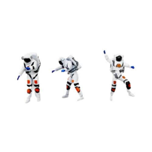 Guohetuk Mini Space Figure, 1/64 Scale, Miniature Astronaut Micro-Decoration, Astronaut Statue, Space Decoration, Style A