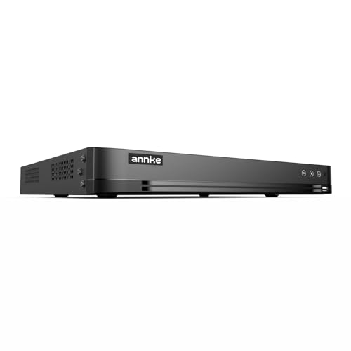 ANNKE Registratore DVR 4K a 16 canali H.265+ sistema di sorveglianza DVR per fotocamera analogica/AHD/TVI/IP CCTV, riconoscimento intelligente persona e veicolo, notifica e-mail, nessun disco rigido