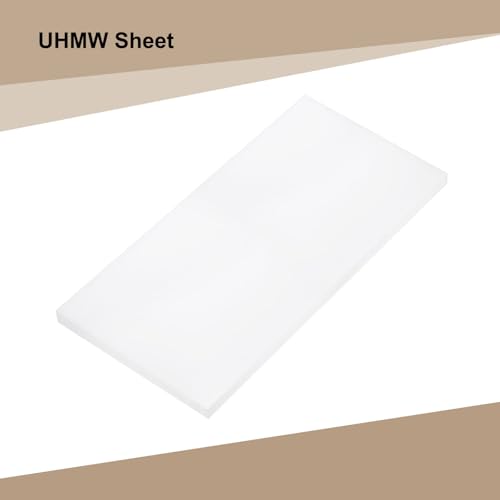 Image of MECCANIXITY UHMW Sheets, Hard Ultra High Molecular Weight Polyethylene Sheets Plastic Sheet, 12 inch x 20 inch x 3 /4, White