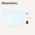 Amazon Basics Magnetic Dry Erase Board, Fridge White Board, Sheet 20" x13", 2 Markers and Eraser