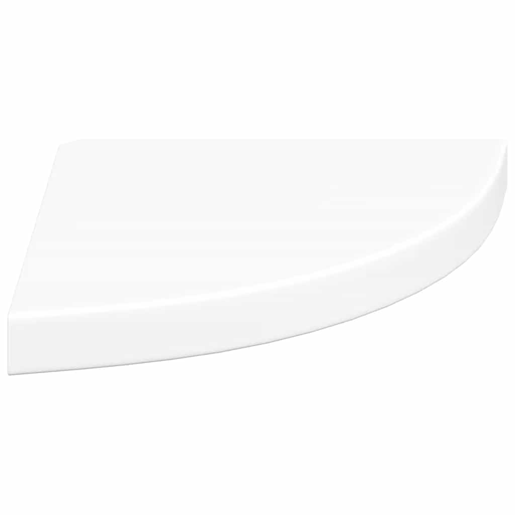 Scaffale angolare sospeso bianco, 35 x 35 x 3,8 cm, in MDF a nido d'ape e metallo, per libri, decorazione in vinile, design moderno, per soggiorno, corridoio, camera da letto