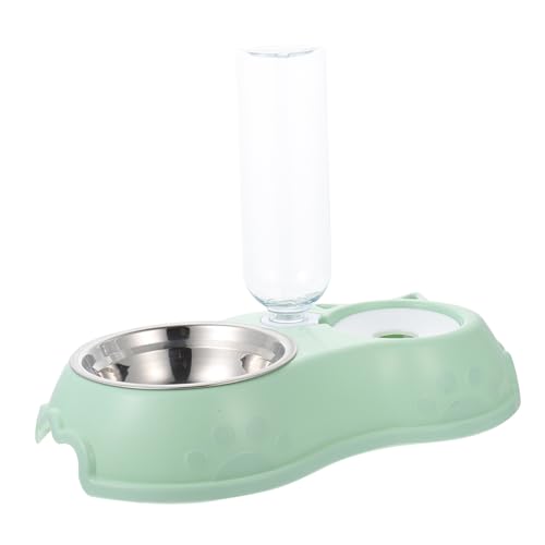 ROMISBABA 1 セット フィーダ ドッグボウルスタンド 大型ドッグフード保存容器 犬のボウル スナッフルマット犬 ペットフードディスペンサー ペット用フードボウル プラスチック Green