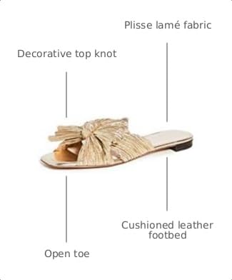 Image of Loeffler Randall Women's Daphne Pleated Bow Slides
