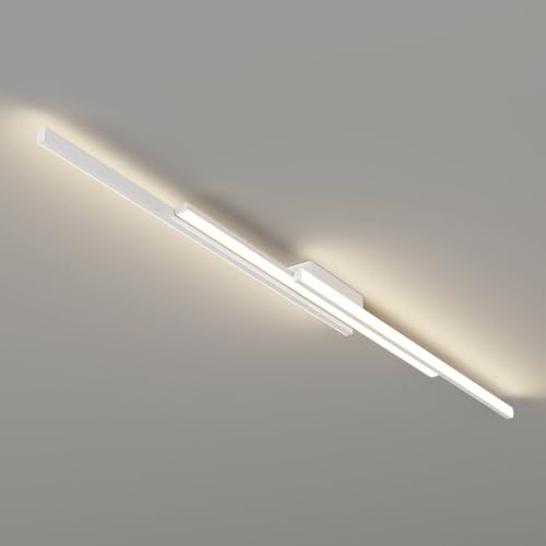AWEITG Plafoniera a LED minimalista Lineare a semi-incasso Plafoniera a barra Linea moderna Apparecchio di illuminazione for corridoio Lampadari a striscia lunga for ufficio Cucina Officina Guardarob(