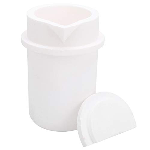 1kg Crucible Fused Quartz Foundry Smelting Crucible Crucible Cup with Cover Casting Refining Gold Silver Copper Platium