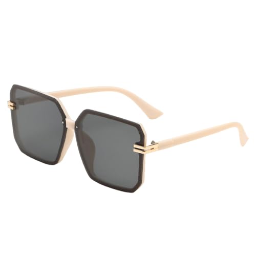 Lunettes de soleil en métal de haute qualité avec grands verres mixtes