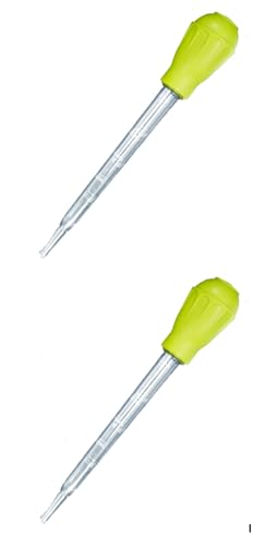 小タンク洗浄用うんち吸引ポンプ:手動プレス式,亀水槽水交換に最適,水槽洗浄チェンジャーとして実用 (28cm*2個,グリーン)