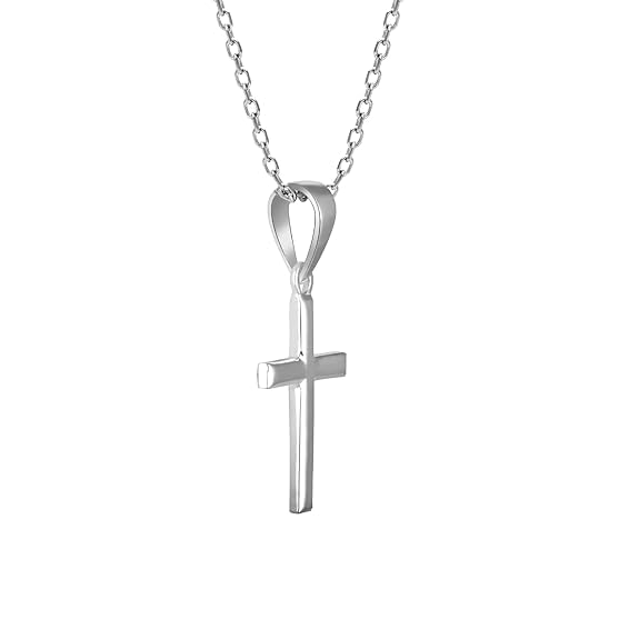 Image of Cross Necklace for Men Anti Silver Cross Pendant with Neck Chain | Christian Holy Cross Necklace Pendant for Boys