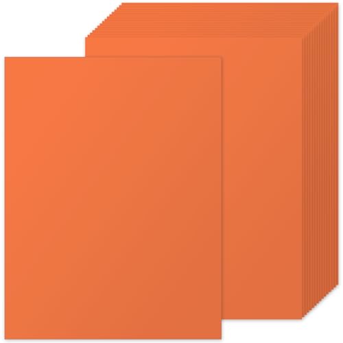 Papier cartonné orange de qualité supérieure en format 21,6 x 27,9 cm pour carterie