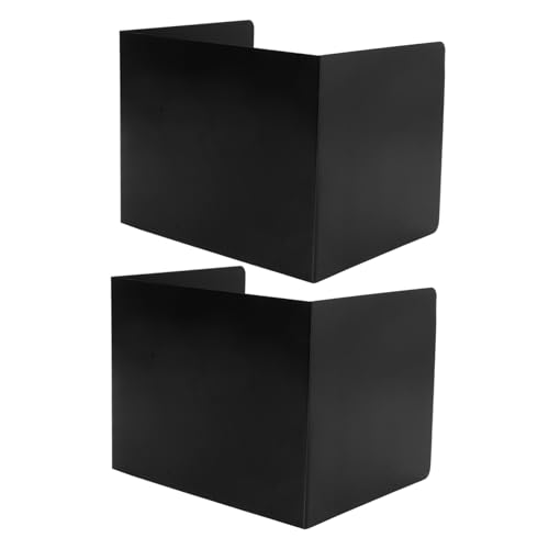 STOBOK 2-Piece Black Desk Privacy Dividers, Freestanding Pp Shield Panels for Office, Classroom, and Study Desks, Easy to Install and Clean, 46.5 X 13.6 Inches