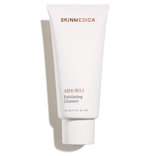 SkinMedica AHA/BHA Exfoliating Face Wash (NEW PACKAGING),Gentle Facial Exfoliating Scrub with Jojoba Oil for Smoother, Radiant Skin - Helps Improve the Appearance of Skin Tone & Texture (6 Fl Oz)