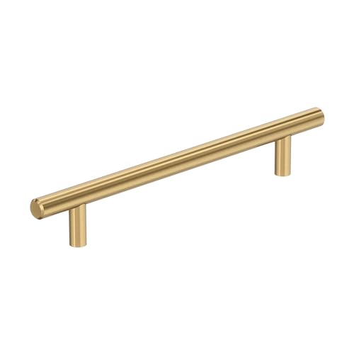 Image of Amerock 6-5 /16 inch Bar Pulls Champagne Bronze Drawer Pull | 6-5 /16 inch (160mm) Center-to-Center Mounting Distance and 8-5 /8 inches Overall Length, Durable Carbon Steel Cabinet Hardware
