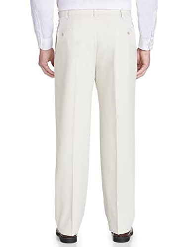 Image of Haggar Men's Cool 18 Pro Classic Fit Flat Front Casual Stretch Performance Golf Pant - Regular and Big & Tall