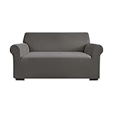 INMOZATA Sofabezug 2 Sitzer Elastisch Couch Überzug 145-185cm Grau Couchbezug Polyester Spandex Sofahusse für Wohn-Sclafzimmer Hotel Büro, 1 Stück
