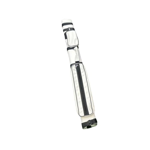 DeeRace ビリヤードプールキューキャリーケース、ビリヤードポール収納バッグ4穴軽量ジッパー付きビリヤードプールキューバッグ屋外用, 白